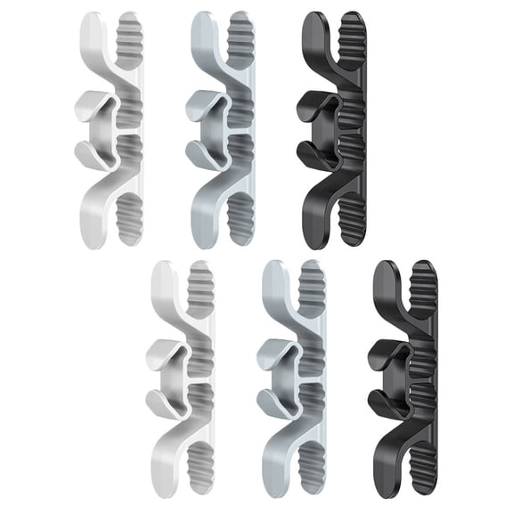 LOLIPPYY 6-Pack Grey Cord Organizers for Appliances, Sticky Cable Holders for Kitchen and Household Use