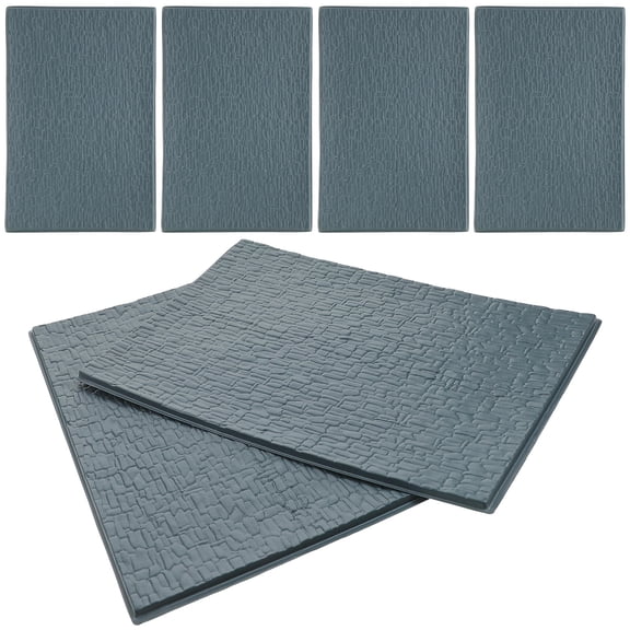 LOLIPPYY 6 Sheets Miniature Roof Tiles Navy For Sand Table Model Materials Realistic Design