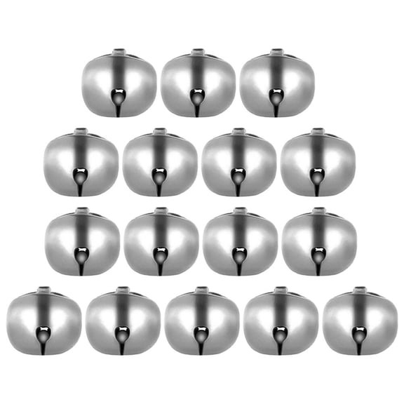 LOLIPPYY 60 Pcs Compact Small Bells Silver for Christmas Decorations