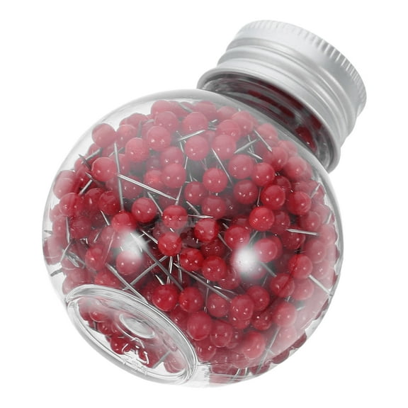 LOLIPPYY 600pcs Positioning Needles For Crafts Red Plastic Sewing Pins For Artisans