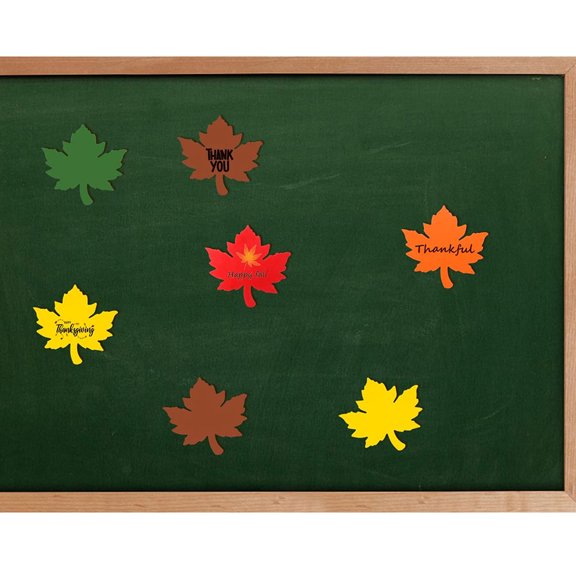 LOLIPPYY 60 Pieces Fall Leaves Die Cuts in Assorted Colors Maple Leaf Shapes for Autumn Seasonal Wall and Craft Decorations
