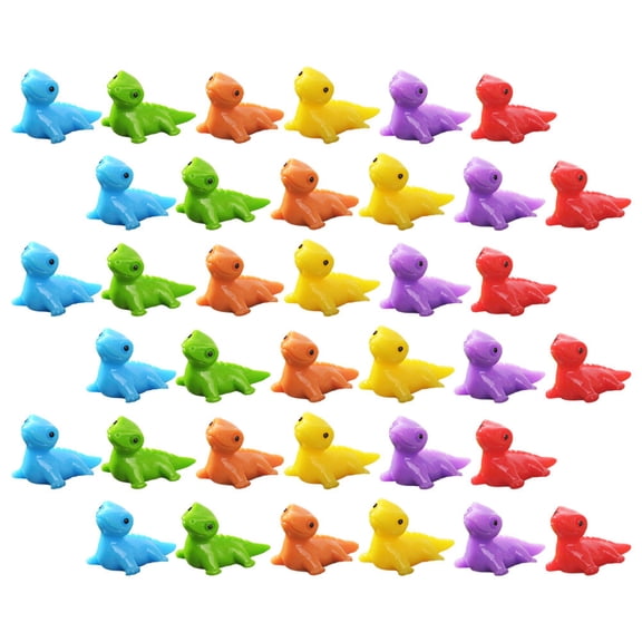 LOLIPPYY 60Pcs Miniature Figurines Mini Lizard Figurines Resin Cartoon Lizard Modeling for Garden