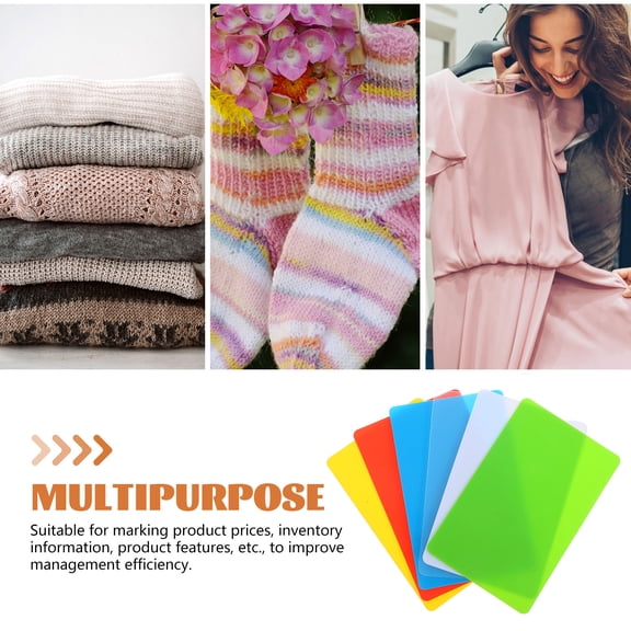 LOLIPPYY 60Pcs Plastic Cards for DIY Printing of Work Ids Name Badges and Membership Tags