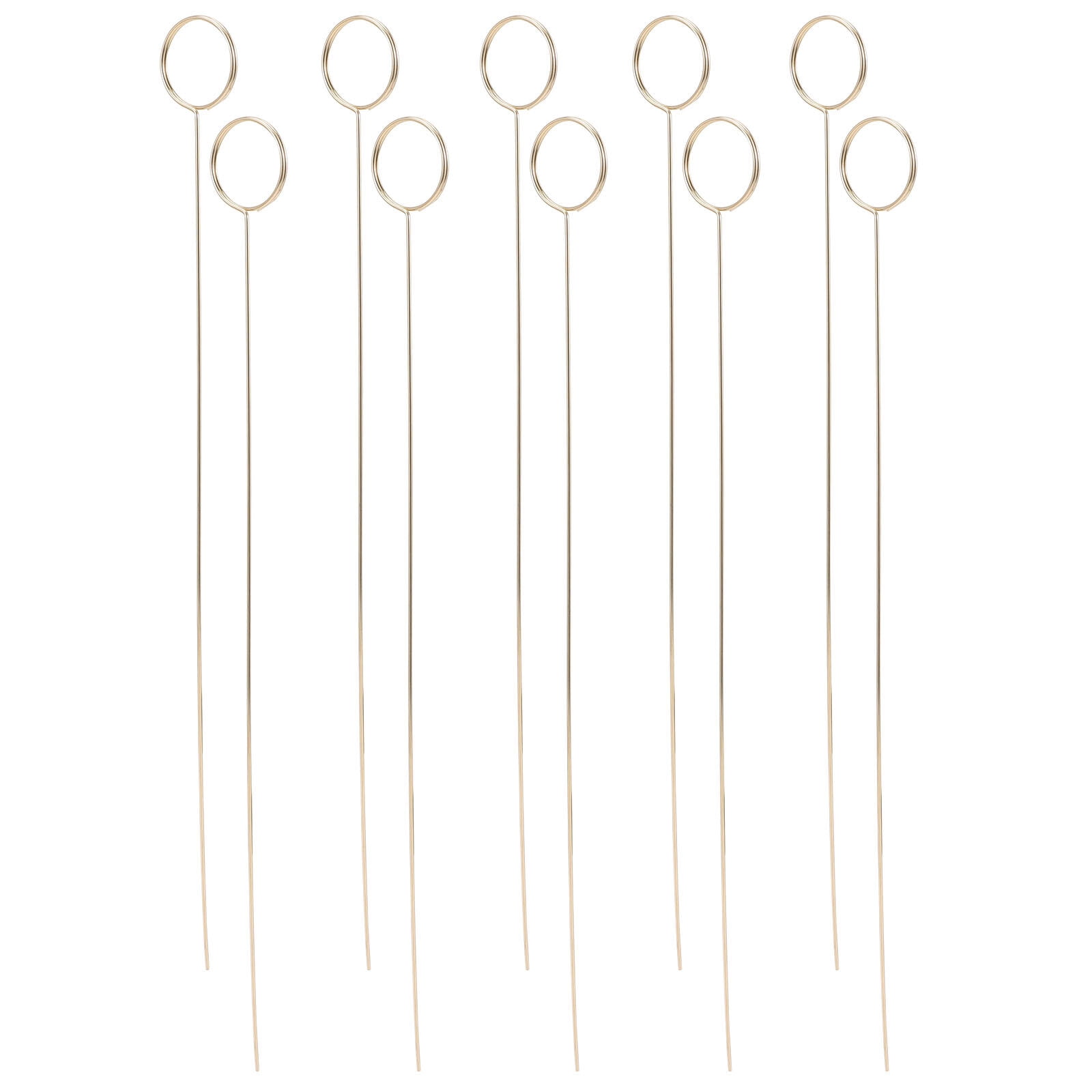 LOLIPPYY 60-Pack Round Iron Photo Holders for Tables, Floral Card Holder Picks for Party and Home Decor
