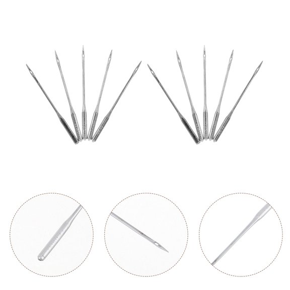 LOLIPPYY 60Pcs Versatile Stainless Steel Sewing Machine Needles for Regular and Embroidery Use