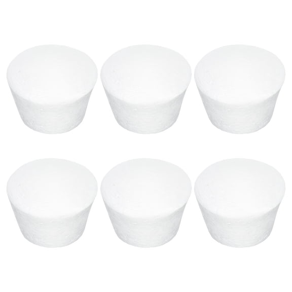 LOLIPPYY 6PCS Cupcake Shape Cake Models White Plastic Cake Decorating Practice for Parties