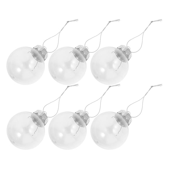 LOLIPPYY 6PCS Fall Tree Ornaments White Decorative Balls for Table Centerpiece Decorations