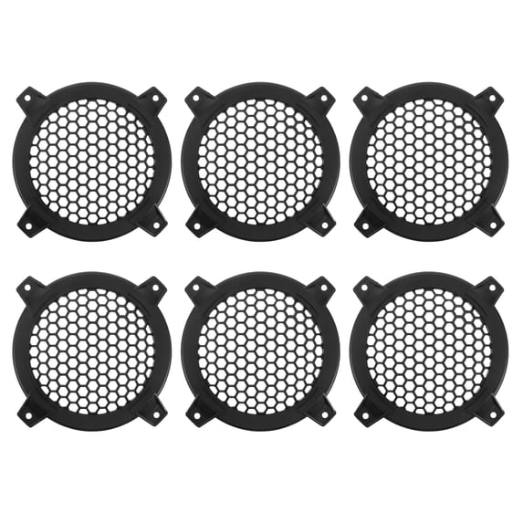 6pcs Plastic Speaker Grille: Speaker Mesh Cover - 4inch Woofer Protective Guard - Round Woofer Grill - Home Audio Grill Cover - Home Audio Accessories