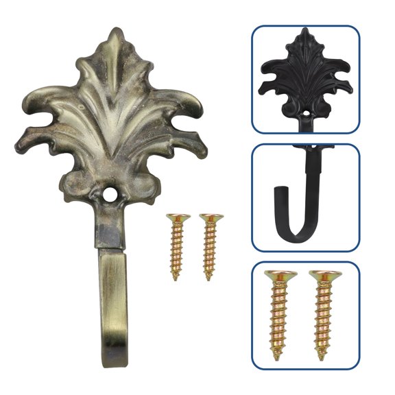 LOLIPPYY 6-Pack Decorative Iron Wall Hooks Coffee Style for Home Organization and General Use, and Stylish Wall Hangers