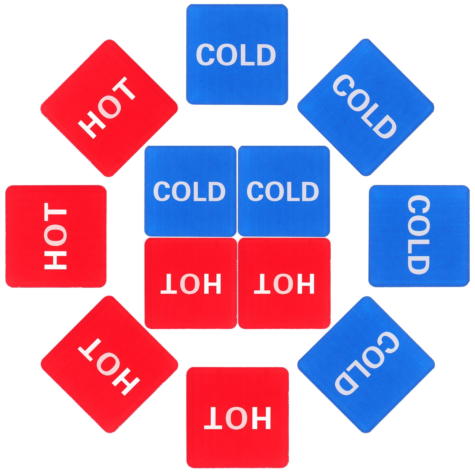 LOLIPPYY 6Pairs Hot and Cold Compatible Faucet Labels Clear Temperature ...
