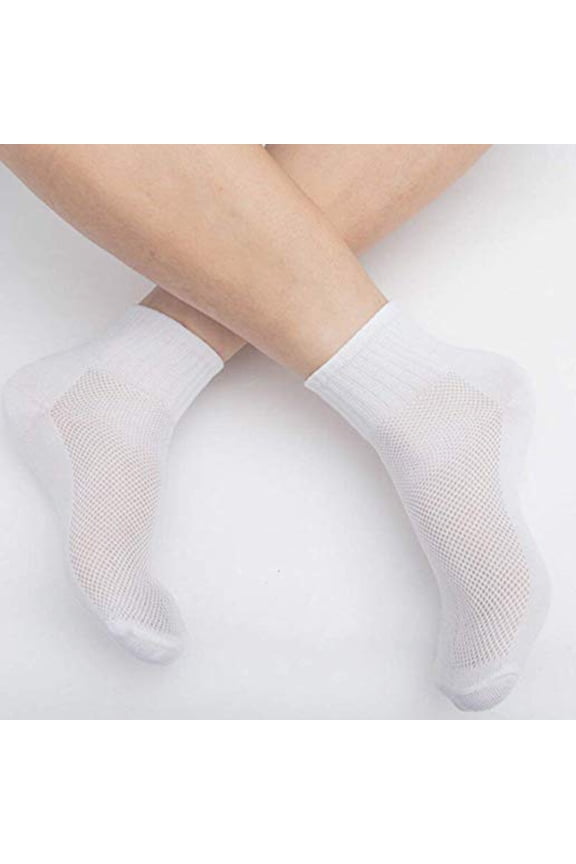 6Pairs Portable Disposable Socks White Breathable Cotton Comfortable for Outdoor Activities
