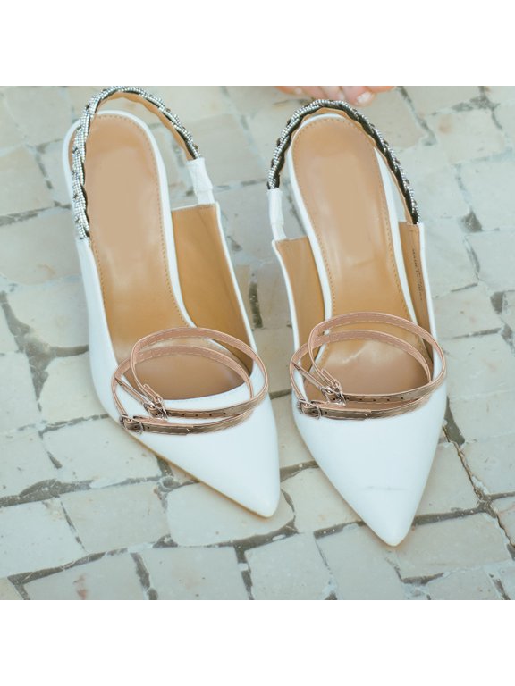 6 Pairs Soft High Heel Ankle Straps with Adjustable Buckle, Detachable Comfortable Shoe Bands for Women