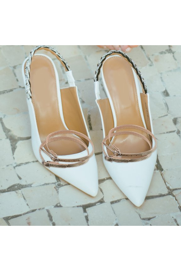 6Pairs Soft Comfortable High Heel Ankle Straps Detachable Adjustable Buckle Shoe Bands