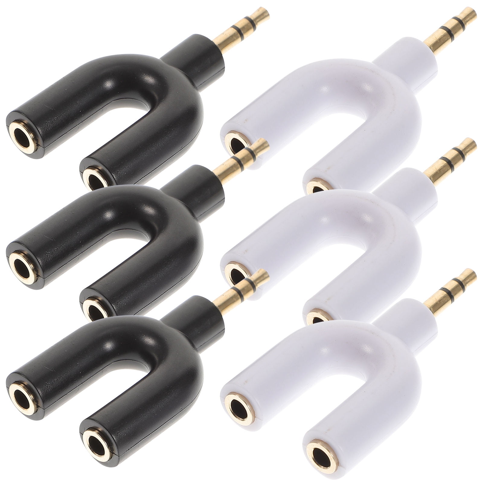 LOLIPPYY 6Pcs 3.5mm Audio Splitter Adapter Aux Jack Stereo Headphone ...
