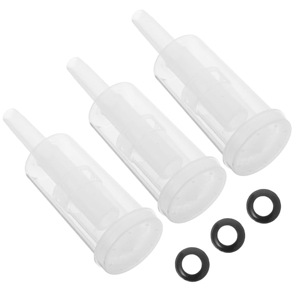 LOLIPPYY 6Pcs 3-Piece Air Locks with One-Way Valves Plastic Lids Kit for Home Brew Wine Beer Accessories