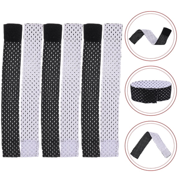 LOLIPPYY 6Pcs Adjustable Black Sleeve Holders for Sports Softball Soccer Football with Anti Slip Breathable Straps