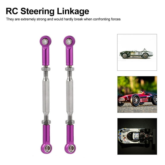 LOLIPPYY 6Pcs Adjustable Link Rod for Turnbuckle Rod Linkage in Purple