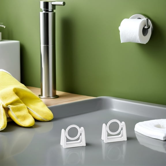 LOLIPPYY 6Pcs Adjustable Rotating Towel Rod Wall Brackets No Drill Adhesive for Bathroom