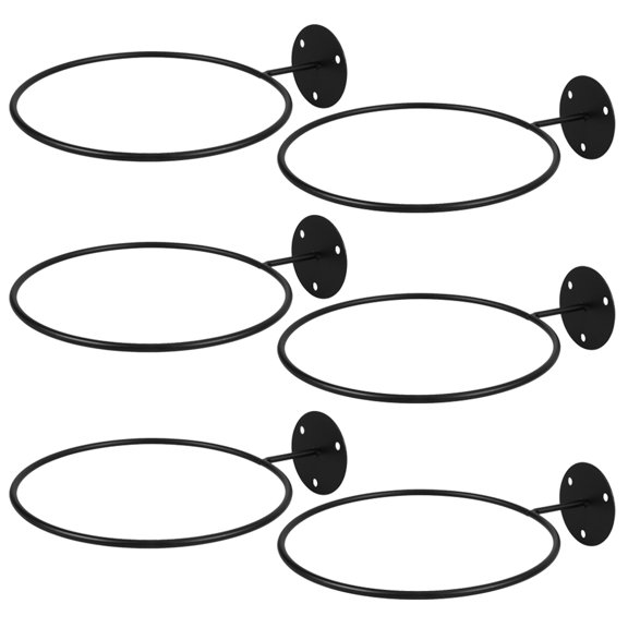 LOLIPPYY 6Pcs Ball Display Stand For Indoor Storage Black Metal Floor Space Saving for Fan Gear