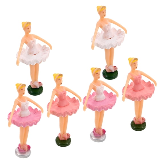 LOLIPPYY 6Pcs Ballerina Statue Figurines Lightweight Plastic Ballet Dancer Sculpture Home Decoration