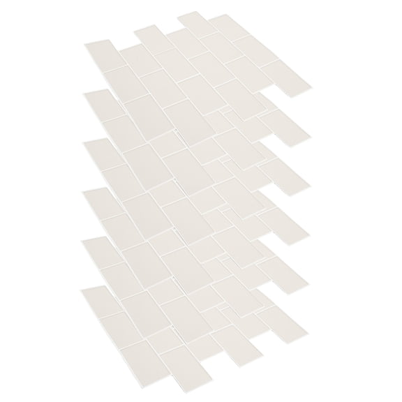 LOLIPPYY 6Pcs Beige Peel and Stick Tile Stickers Waterproof PVC Self Adhesive Decorative Wall and Floor Tiles