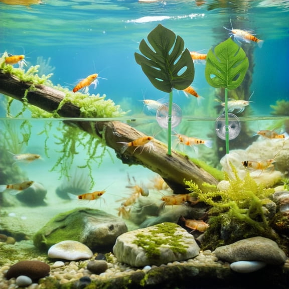 LOLIPPYY 6Pcs Betta Fish Hammock Leaf Artificial Aquarium Breeding Grass Resting Platform