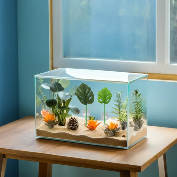 LOLIPPYY 6-Pack Betta Fish Resting Leaf Aquarium Hammock Breeding Bed Tropical Fish Tank Decor