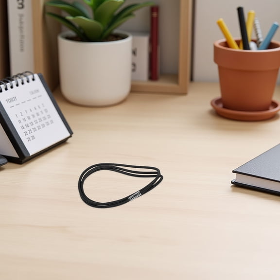 LOLIPPYY 6Pcs Bin Elastic Bands for Garbage Bags Stretchable Trash Can Bands Black Heavy Duty