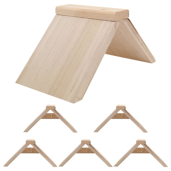 LOLIPPYY 6Pcs Bird Stand Rack Light Yellow Wooden Pigeon Perches with Reinforced Structure for Bird Cage