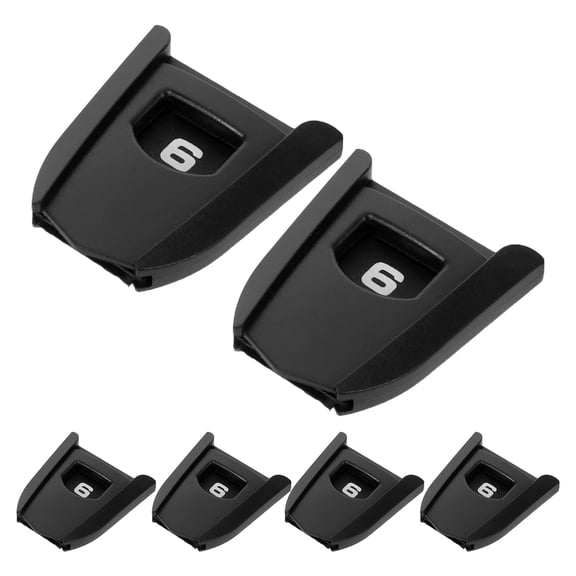 LOLIPPYY 6Pcs Black Golf Club Number Tags for Quick Identification Durable Anti Scratch ABS Head Cover Labels