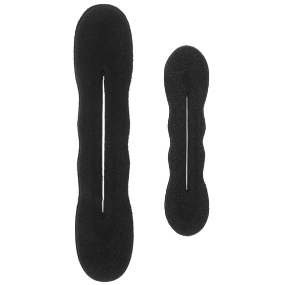 LOLIPPYY 6-Pack Black Hair Braider Sponge Donut Bun Maker for Easy, Neat Hairstyles Perfect for Dance and Special Events