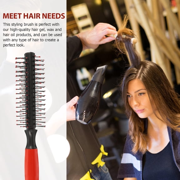 LOLIPPYY 6Pcs Black Hair Roller Comb for Wet Or Dry Hair with Scalp Stimulating Massage