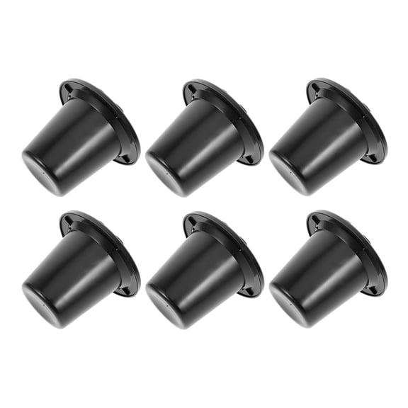LOLIPPYY 6Pcs Black Plastic Memorial Vase Inserts with Lotus Base for Grave Flowers Secure Setup