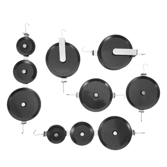 LOLIPPYY 6Pcs Block Tackle Pulley System Black for Scientific Research and Education Purposes