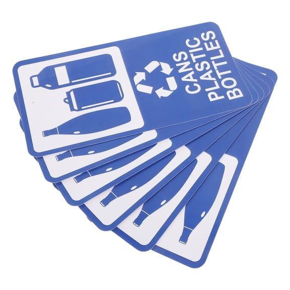 LOLIPPYY Set of 6 Recycling Bin Stickers, Self-Adhesive Labels for Trash Can Organization