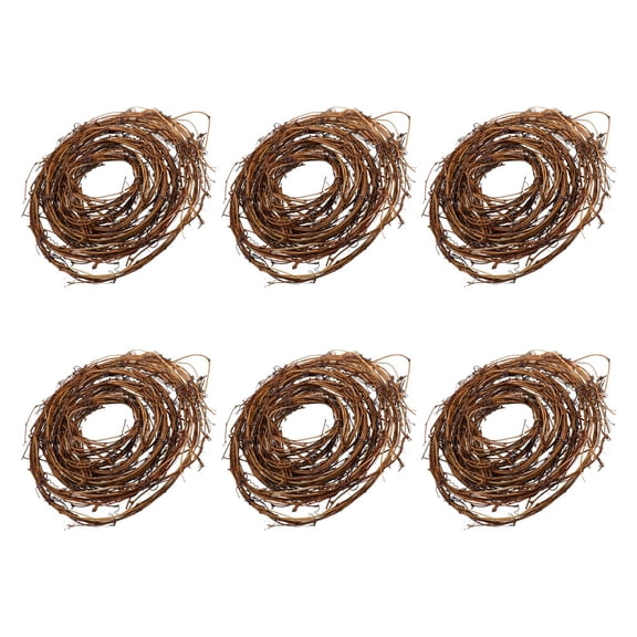LOLIPPYY 6-Pack Grapevine Twig Wreaths for Wedding Decorations, Party Supplies, Crafting, and Home Decor Accents