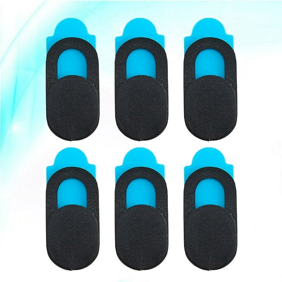 LOLIPPYY 6Pcs Camera Privacy Sticker Rectangular Web Camera Cover for Daily Use and Internet Usage Black