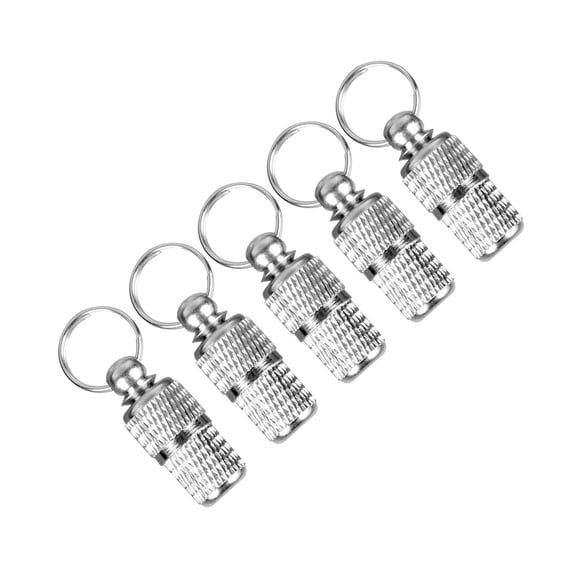 LOLIPPYY 6Pcs Cat Id Tube Silver Portable Pet Collar Name and Address Tag with Ring