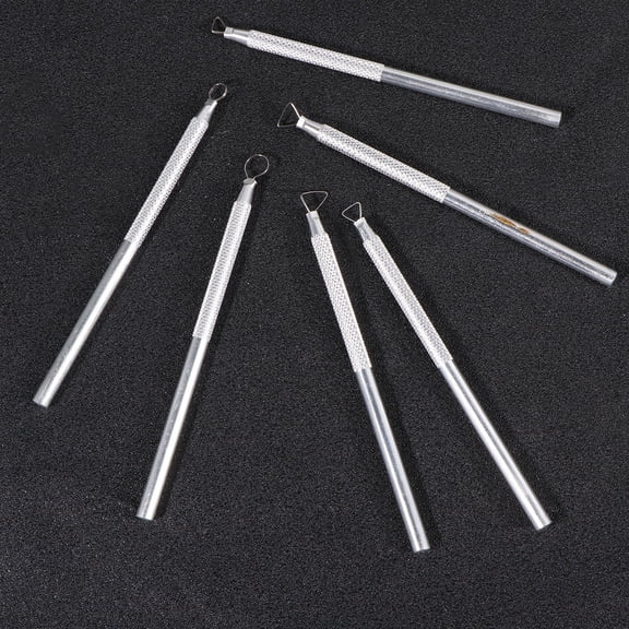 LOLIPPYY Clay Carving Tools Plated Silver for Sculpture and Art Projects 6Pcs