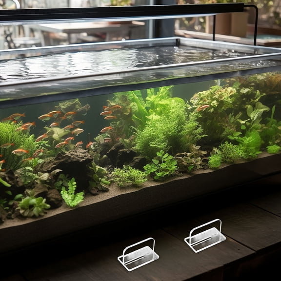 LOLIPPYY 6Pcs Clear Fish Tank Cover Grip Handles Acrylic Lid Holder Convenient for Aquarium Lids