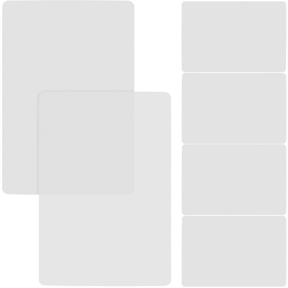 LOLIPPYY 6Pcs Clear PVC Refrigerator and Kitchen Shelf Liners Non Adhesive Waterproof Cabinet Mats