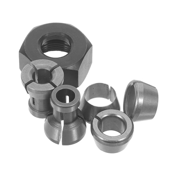 LOLIPPYY 6Pcs Cnc Collet Chuck Set with M17x1 Nut for Woodworking Router and Milling Machine Tools