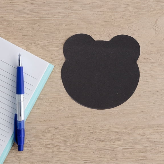 LOLIPPYY 6Pcs Compact Black Paper Notepad Sticky Tabs for Office Study and Scheduling