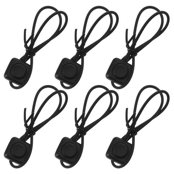 LOLIPPYY 6Pcs Compact Black Plastic on Off Push Button Switch Self Adhesive Prewired for Electronic Projects