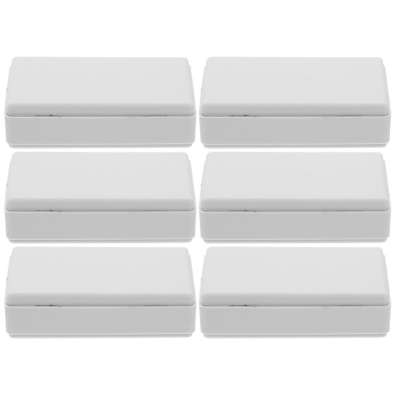 LOLIPPYY 6Pcs Compact Portable Hidden Storage Container Light Grey Plastic Secure Box for Travel and Home