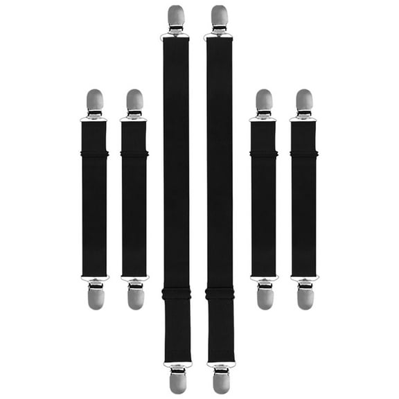 LOLIPPYY 6-Pack Adjustable Tablecloth Clips with Strong Grip Straps for Secure Hold on Table Edges and