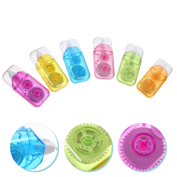LOLIPPYY 6Pcs Correction Tapes Adhesive Tape Eraser for Rewriting Mistakes Portable and