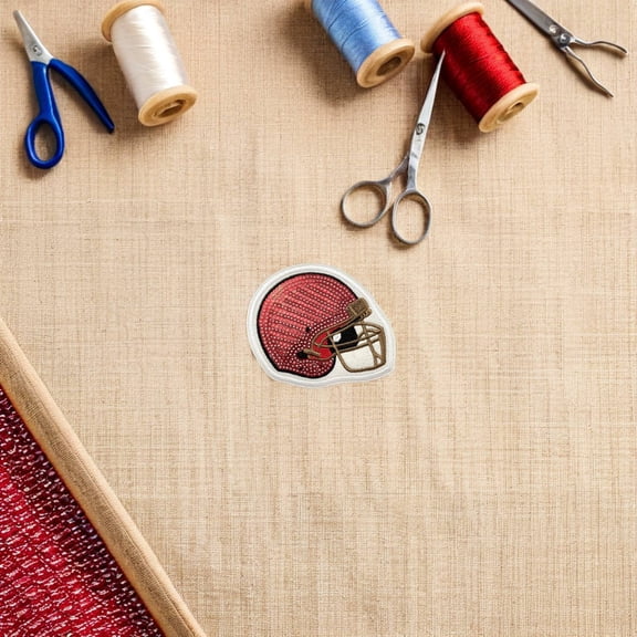 LOLIPPYY 6Pcs Craft Applique Patches Football Embroidery Multi for Sports Theme Diy Applications