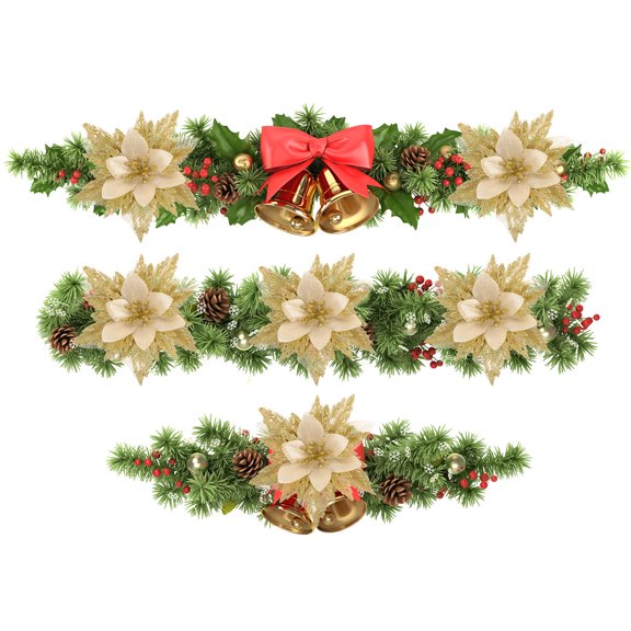 LOLIPPYY 6Pcs Decorative Fake Flower Xmas Tree Artificial Flower for Christmas Party