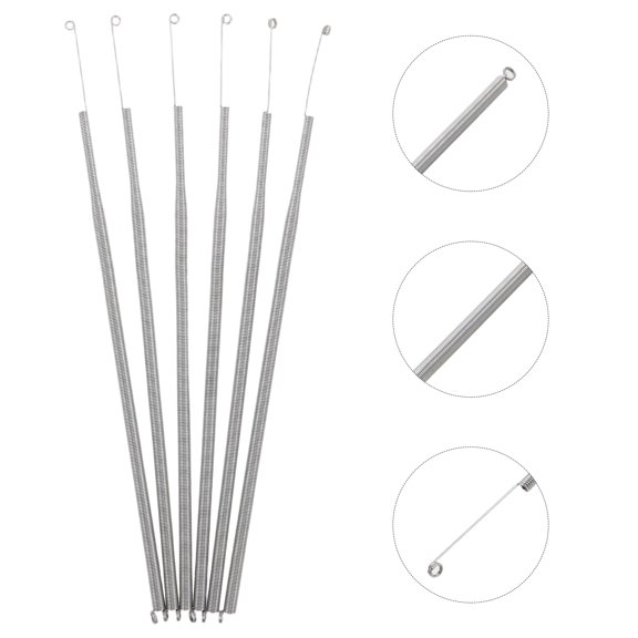 LOLIPPYY 6Pcs Door Spring Closer Plated Silver Metal Automatic Closure for Interior Screen and Gate Use